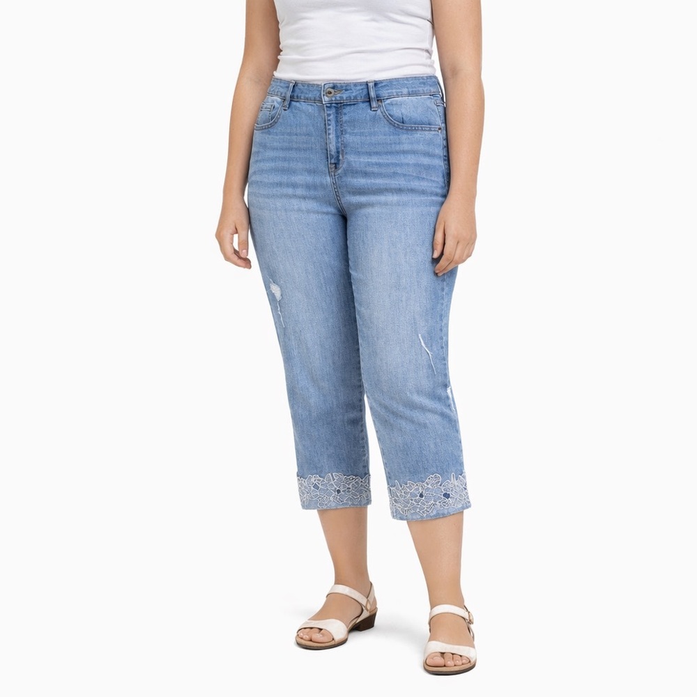 ❣️Lane Bryant Womens 18 Flex Magic Waistband High Rise Straight Jeans